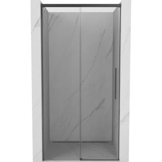 Mexen Rox posuvné dvere 130 cm, transp, kartáčovaná tmavo šedá 8C2-130-000-66-00