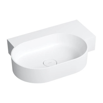 Omnires Ovo M+ umyvadlo na desku / závěsné – pravé, 64 × 44 cm, bílá mat OVO645UWPBM