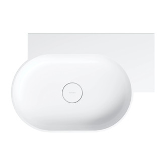 Omnires Ovo M+ umývadlo na dosku / závesné – pravé, 64 × 44 cm, biela mat OVO645UWPBM