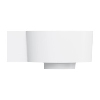Omnires Ovo M+ umývadlo na dosku / závesné – ľavé, 33 × 34 cm, biela mat OVO335UWLBM