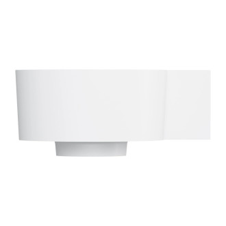 Omnires Ovo M+ umývadlo na dosku / závesné – pravé, 33 × 34 cm, biela mat OVO335UWPBM