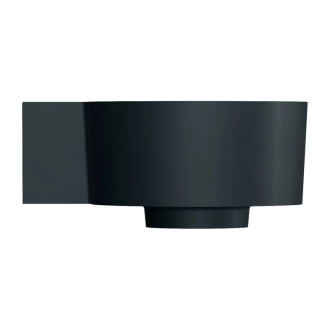 Omnires Ovo M+ umývadlo na dosku / závesné – ľavé, 33 × 34 cm, čierna lava mat OVO335UWLBLV