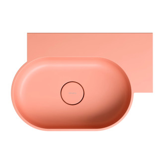 Omnires Ovo M+ umývadlo na dosku / závesné - pravé, 55 × 38 cm, coral mat OVO555UWPCO