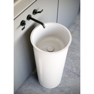 THE NEW YORKER keramické umývadlo voľne stojace k stene, 40x89x40cm, biela