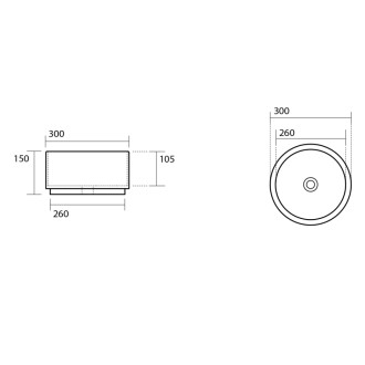 OKE keramické umývadlo na dosku, Ø 30 cm, verde mat