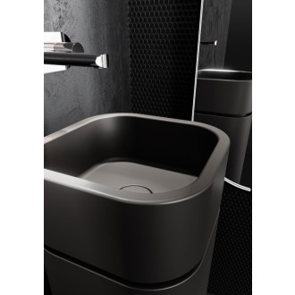 HAKO keramické umývadlo na dosku 30x30 cm, čierna mat