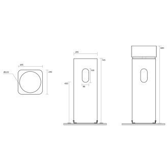 HAKO keramický podstavec k stene pre umývadlo 554301, biela