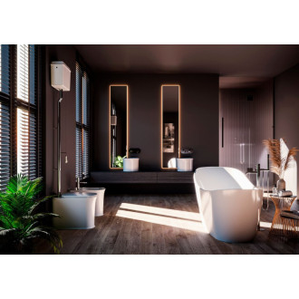 THE NEW YORKER WC misa stojaca pre vysokú nádržku, 36,5x60cm, spodný/zadný odpad, biela