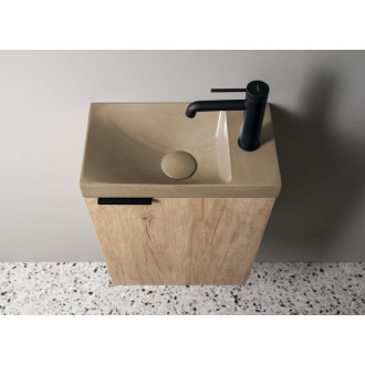 AGOS betónové umývadlo 40x22cm, ľavé/pravé, piesková pololesk