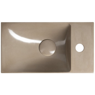 AGOS betónové umývadlo 40x22cm, ľavé/pravé, piesková pololesk