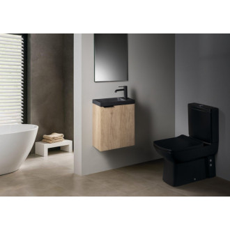 AGOS betónové umývadlo 40x22cm, ľavé/pravé, antracit pololesk