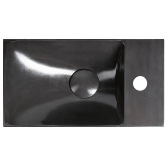AGOS betónové umývadlo 40x22cm, ľavé/pravé, antracit pololesk