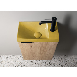 AGOS betónové umývadlo 40x22cm, ľavé/pravé, žltá pololesk