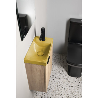 AGOS betónové umývadlo 40x22cm, ľavé/pravé, žltá pololesk