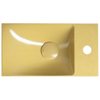 AGOS betónové umývadlo 40x22cm, ľavé/pravé, žltá pololesk