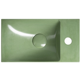 AGOS betónové umývadlo 40x22cm, ľavé/pravé, zelená pololesk