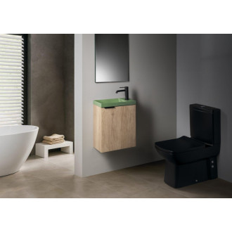 AGOS betónové umývadlo 40x22cm, ľavé/pravé, zelená pololesk