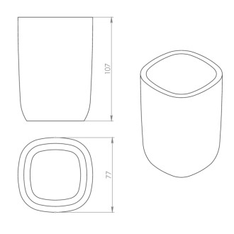 YLENIA pohár na postavenie, čierna