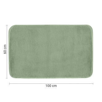 FUZZY kúpeľňová predložka, 60x100cm, 100% polyester, protišmyk, zelená
