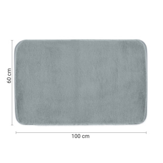 FUZZY kúpeľňová predložka, 60x100cm, 100% polyester, protišmyk, šedá
