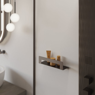 CLEO polička s držiakom uterákov 300mm, gun metal