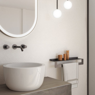 CLEO polička s držiakom uterákov 500mm, gun metal