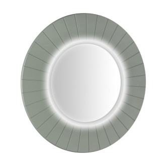 LUMIRO STRIP okrúhle zrkadlo s LED osvetlením v ráme ø 75cm, verde