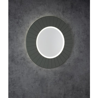 LUMIRO STRIP okrúhle zrkadlo s LED osvetlením v ráme ø 75cm, verde