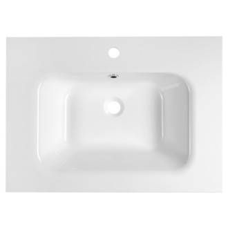 ARECA umývadlo, liaty mramor, 71x51, 5cm, biela