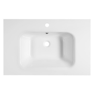 ARECA umývadlo, liaty mramor, 81x51, 5cm, biela