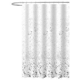 Sprchový záves 180x180cm, polyester, biela, kance