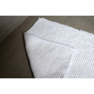 CHENILL kúpeľňová predložka 50x80cm, 100% polyester, biela