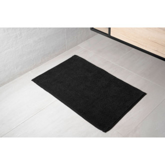 CHENILL kúpeľňová predložka 50x80cm, 100% polyester, čierna