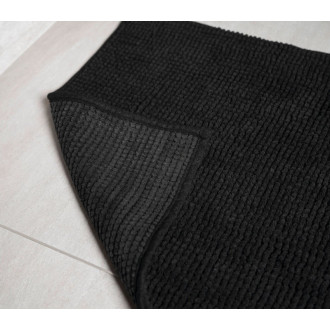 CHENILL kúpeľňová predložka 50x80cm, 100% polyester, čierna