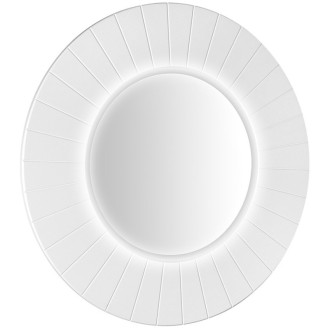 LUMIRO STRIP okrúhle zrkadlo s LED osvetlením v ráme ø 90cm, biela mat