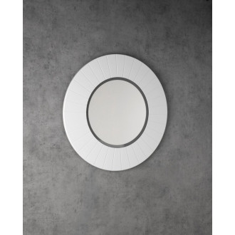 LUMIRO STRIP okrúhle zrkadlo s LED osvetlením v ráme ø 90cm, biela mat
