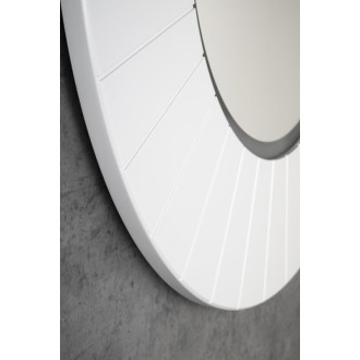 LUMIRO STRIP okrúhle zrkadlo s LED osvetlením v ráme ø 90cm, biela mat