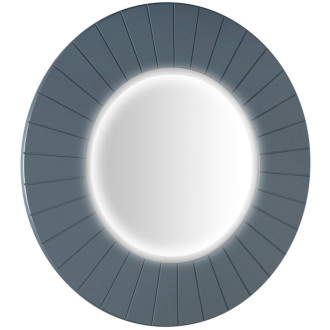 LUMIRO STRIP okrúhle zrkadlo s LED osvetlením v ráme ø 90cm, siena
