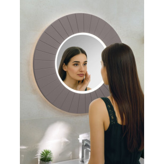 LUMIRO STRIP okrúhle zrkadlo s LED osvetlením v ráme ø 90cm, agila