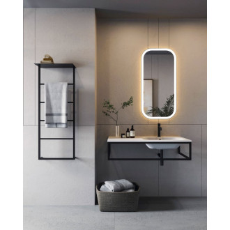 SKA konzola pod umývadlo/dosku 100x22x51cm, čierna mat