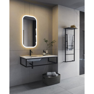 SKA konzola pod umývadlo/dosku 119,7x22x51cm, čierna mat