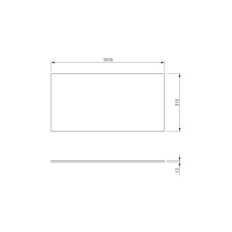SKA doska Rockstone 101x1, 2x51, 5cm, biela mat