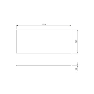 SKA doska Rockstone 121x1, 2x51, 5cm, biela mat