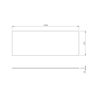 SKA doska Rockstone 141x1, 2x51, 5cm, biela mat