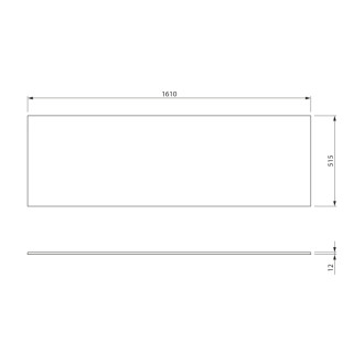 SKA doska Rockstone 161x1, 2x51, 5cm, biela mat