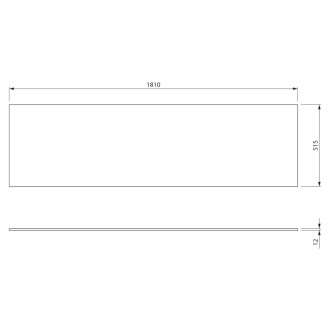 SKA doska Rockstone 181x1, 2x51, 5cm, biela mat