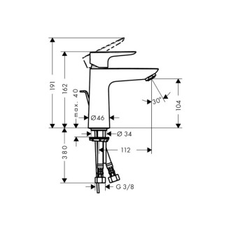 Umyvadlová baterie Hansgrohe Talis E s výpustí chrom 71713000