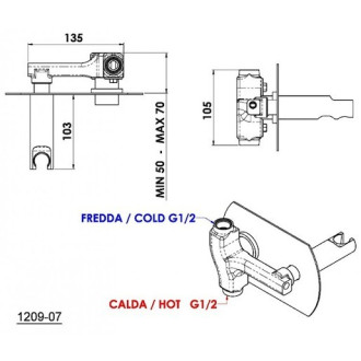 Bidetová baterie Sapho RHAPSODY chrom 1209-07