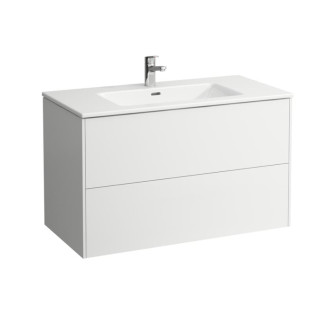 Kúpeľňová skrinka s umývadlom Laufen Base 100x61x50 cm biela lesk H8649622611041
