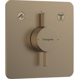Vaňová batéria Hansgrohe DuoTurn Q bez podomietkového telesa kartáčovaný bronz 75414140
